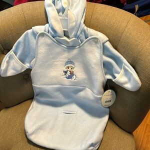 Precious moments fleece baby boys pram